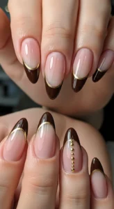 Deep Espresso French Tip Designs