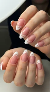 Double Line French Tip Nails