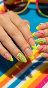 Electric Lemonade French Tips