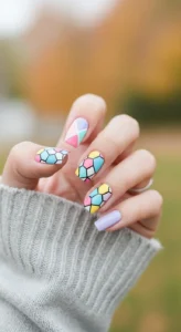 Geometric Acrylic Nails