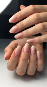 Glossy Nude Gel Nails
