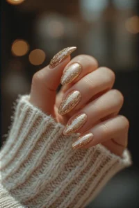 Golden Hour Chrome Nails