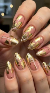 Golden Leaf Foil Accents