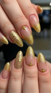 Golden Sand Trendy Nails