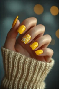 Lemon Yellow Bright Nails