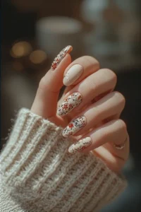 Matte Floral Almond Art