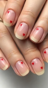 Micro Heart Minimalist Nail Ideas