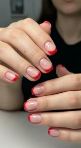 Micro Red French Tips
