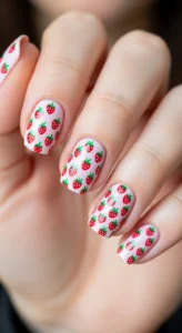 Micro Strawberry Dots Art