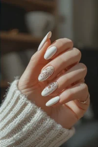 Milky White Cute Nails