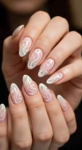 Milky White Swirls