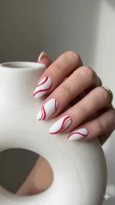 Minimalist Candy Cane Swirls