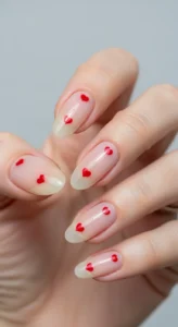 Minimalist Micro Heart Acrylic Nail