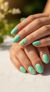 Mint Green Summer Nails