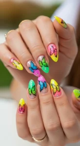 Neon Butterfly Accents for Summer 