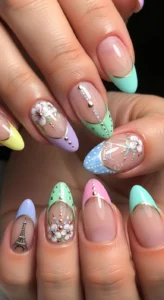 Pastel French Tip Nail Ideas