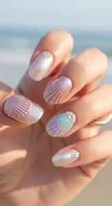 Sea Shell Texture Nails