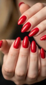 Simple Glossy Red Nails