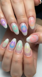 Soft Pastel Aura Nails