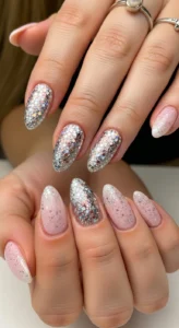 Sparkly Glitter Accent Nails