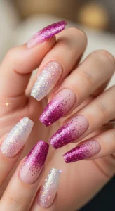 Sparkly Glitter Ombre Press-On Nails