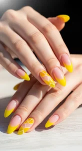Sunny Yellow Glass Tips
