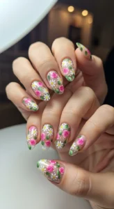Sweet Floral Pattern Press-On Nails