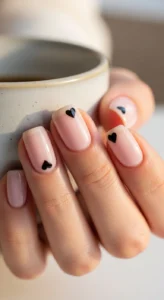 Tiny Black Heart Accents