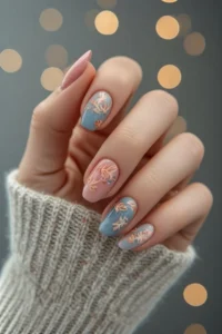 Velvet Shimmer Short Nails