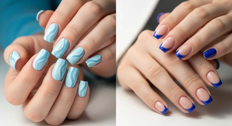 blue nails