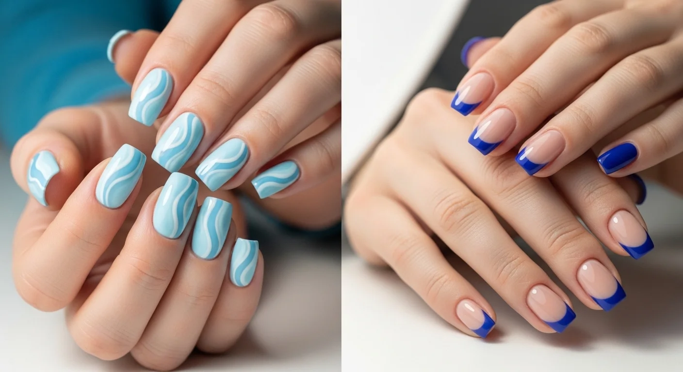 blue nails