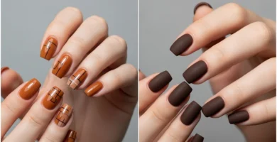 brown nails design