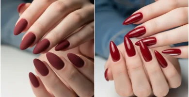 cherry red nails