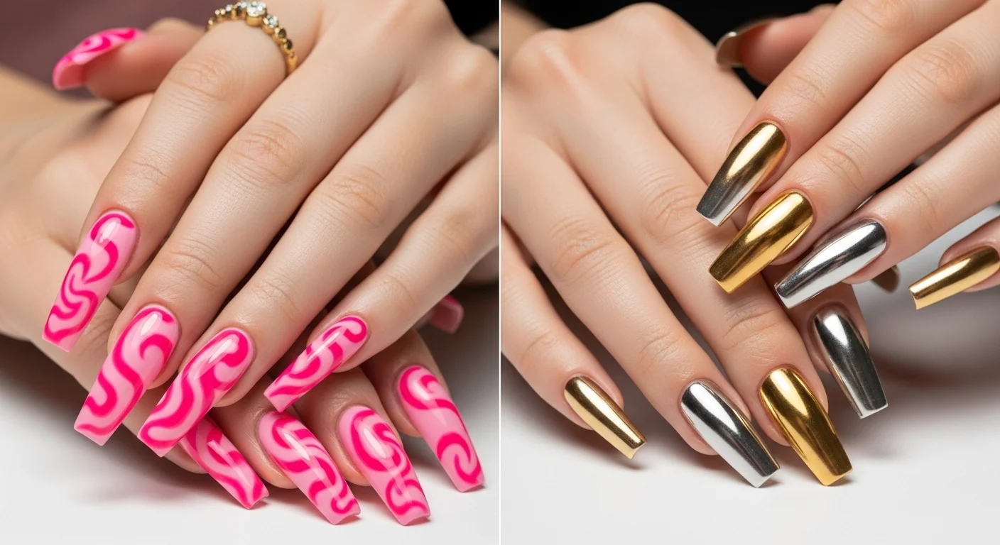 chrome nails designs