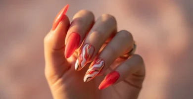 coral nails