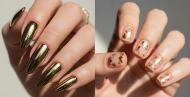 gold nails