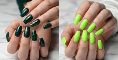 green nails
