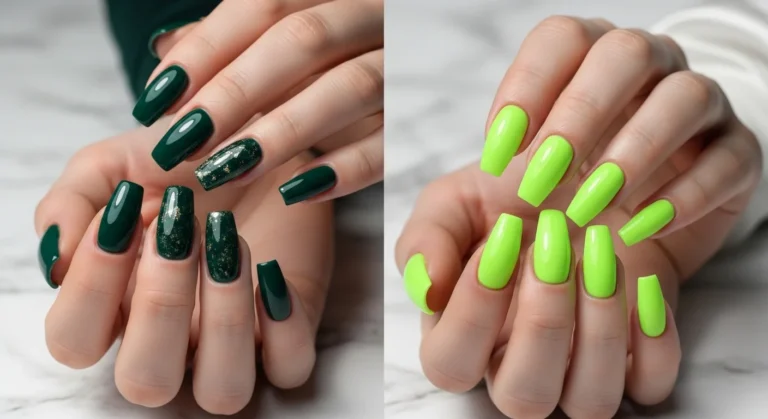 green nails