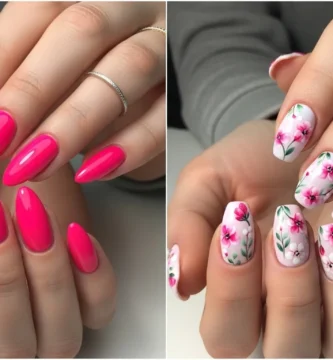 hot pink nails