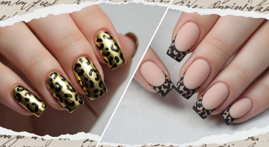 leopard nails