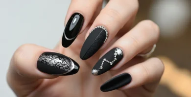 nails black