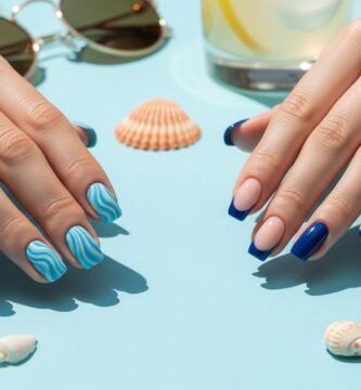 nails blue