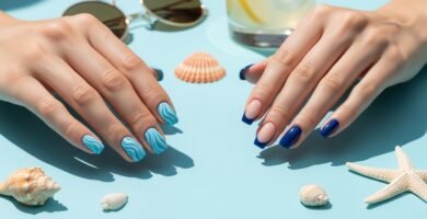 nails blue