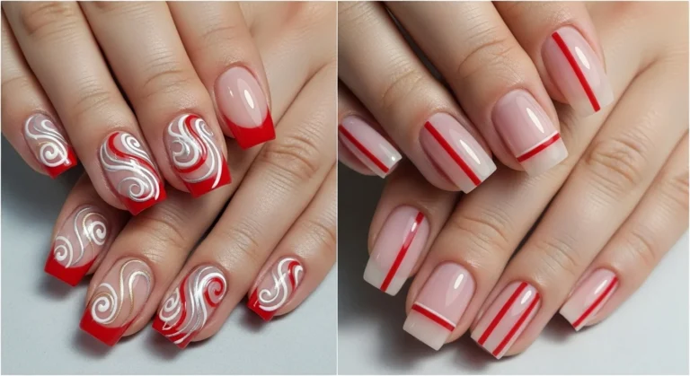 red french tip nails
