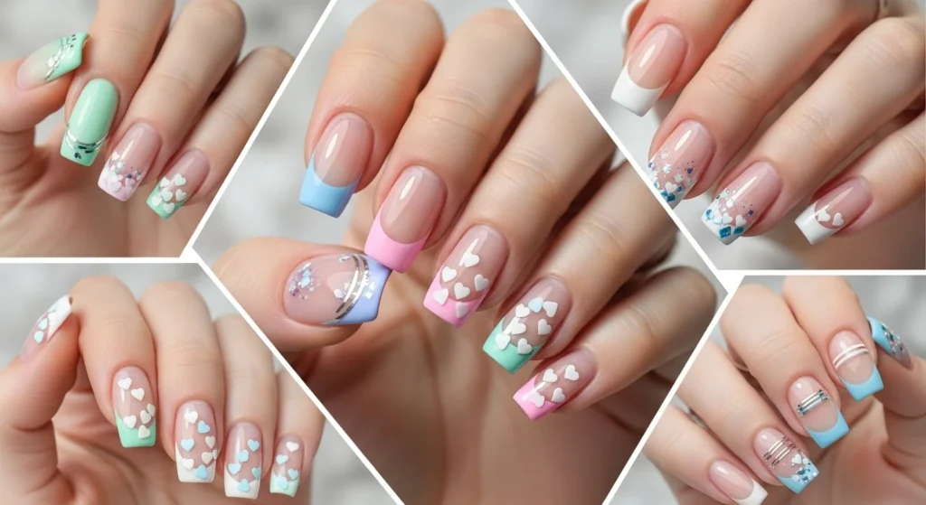short acrylic nails