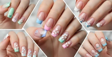 short acrylic nails