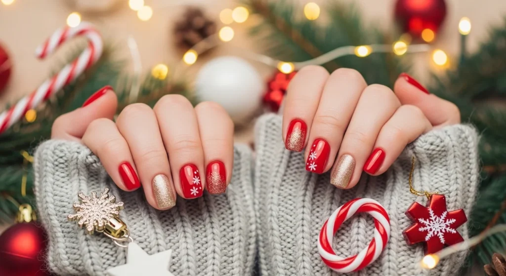 simple christmas nails