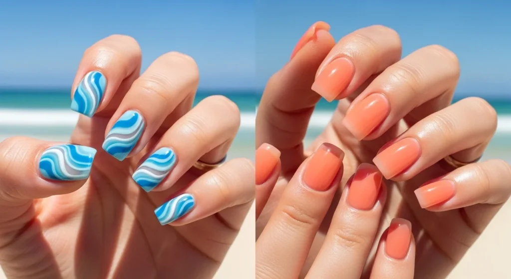 vacation nails summer