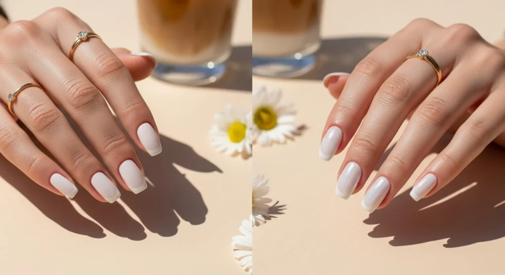 white french tip nails