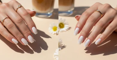 white french tip nails